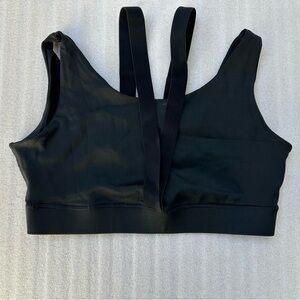 Yelete Active Black Sports Bra Size Medium Strappy Athletic Yoga Gym